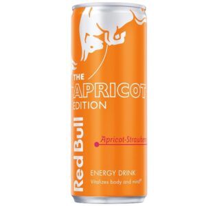 Red Bull Amber Edition Apricot Strawberry 250 ml. Red Bull Amber Edition Apricot Strawberry offre un mix aromatico morbido e fruttato che unisce albicocca matura, fragola dolce e leggere sfumature pesca. Questa Amber Edition è perfetta per chi cerca un energy drink dal gusto meno aggressivo e più juicy, mantenendo la classica carica Red Bull con caffeina, taurina e vitamine del gruppo B.