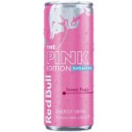 Red Bull Pink Edition Forest Fruits Sugarfree 250ml.  La Red Bull Pink Edition Forest Fruits Sugarfree combina un intenso gusto ai frutti di bosco con la classica energia Red Bull, ma senza zuccheri. Fresca, fruttata e super leggera.