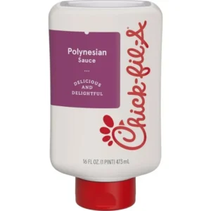Dolce, acidula e irresistibilmente audace, Chick-fil-A Polynesian Sauce unisce un ricco sapore fruttato a un finale agrodolce e armonioso che si abbina perfettamente a nuggets, patatine fritte, panini e molto altro. Questa salsa, amatissima dai clienti, offre un gusto di ispirazione tropicale con il giusto equilibrio tra dolcezza e acidità, rendendo ogni boccone più saporito.