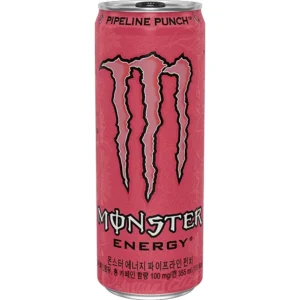 Monster Energy Pipeline Punch korea 355 ml. Monster Energy Pipeline Punch Korea è una delle Monster Juiced più amate al mondo. Ispirata alle leggendarie onde Pipeline delle Hawaii, combina un mix tropicale di frutti esotici con la classica formula energetica Monster. Il gusto è morbido, fruttato e incredibilmente rinfrescante: il frutto della passione domina il profilo aromatico, accompagnato da note di arancia e guava che creano una bevanda dolce, tropicale e super bevibile.