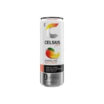 Celsius Mango Lemonade è un energy drink senza zuccheri che unisce Mango e Limone in un mix super equilibrato e ultra beverino.. Contiene 200 mg di caffeina naturale da tè verde e guaranà, arricchito con vitamine B6, B12 e C. Vegano, senza glutine e non-OGM, è perfetto come pre-workout o per una carica di energia pulita e rinfrescante, da gustare ben freddo.