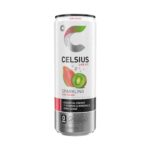 Celsius Kiwi Guava è un energy drink senza zuccheri che unisce Kiwi e Guava in un mix super equilibrato e ultra beverino.. Contiene 200 mg di caffeina naturale da tè verde e guaranà, arricchito con vitamine B6, B12 e C. Vegano, senza glutine e non-OGM, è perfetto come pre-workout o per una carica di energia pulita e rinfrescante, da gustare ben freddo.
