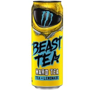 Monster Beast Tea Hard Tea Lemonade 355 ml. Monster Beast Tea Hard Tea Tea + Lemonade combina il gusto autentico del tè nero con la freschezza della limonata in una bevanda alcolica pronta da bere dal sapore intenso e dissetante.Pensata per offrire un perfetto equilibrio tra dolcezza e acidità, rappresenta una nuova interpretazione dell'Hard Tea americana, ideale per chi cerca un'alternativa alle classiche birre e ai cocktail premiscelati.