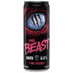Monster The Beast Hard Pink Poison 355 ml. Monster The Beast Hard Pink Poison è una delle varianti più appariscenti della linea The Beast, la gamma di bevande alcoliche prodotta da Monster Brewing. Questa versione propone un gusto intenso ispirato ai frutti rossi e ai frutti di bosco, con un perfetto equilibrio tra dolcezza e una piacevole nota acidula. Fresca, frizzante e dal finale pulito, è ideale per aperitivi, feste o serate tra amici.