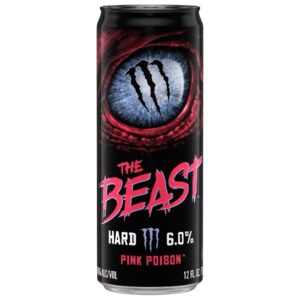 Monster The Beast Hard Pink Poison 355 ml. Monster The Beast Hard Pink Poison è una delle varianti più appariscenti della linea The Beast, la gamma di bevande alcoliche prodotta da Monster Brewing. Questa versione propone un gusto intenso ispirato ai frutti rossi e ai frutti di bosco, con un perfetto equilibrio tra dolcezza e una piacevole nota acidula. Fresca, frizzante e dal finale pulito, è ideale per aperitivi, feste o serate tra amici.