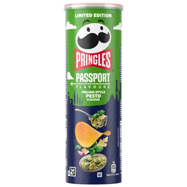 pringles-passport-flavours-italian-style-pesto-165g-no1-2417 Scopri Pringles Passport Italian Style Pesto, l'edizione limitata della collezione Passport che celebra i sapori autentici dell'Italia. Ogni chip racchiude il gusto ricco e aromatico del pesto, con note di basilico, formaggio e aglio, per un'esperienza irresistibile in perfetto stile italiano. Ideali per aperitivi, snack o da condividere con gli amici, queste Pringles in edizione limitata sono perfette per gli amanti dei gusti internazionali e delle novità esclusive.