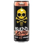 Monster The Beast Blind Lemon Peach Lemonade 355 ml. Quando il limone incontra la pesca nasce Blind Lemon Peach! 🍋🍑🔥 Questa particolare hard lemonade firmata Monster Brewing combina il gusto vivace e agrumato della limonata con la dolcezza e il profumo della pesca, creando una bevanda fresca e piacevolmente fruttata. Il risultato è un drink dal profilo agrumato, dolce e rinfrescante, pensato per essere gustato ben freddo durante feste, barbecue, aperitivi o serate in compagnia.