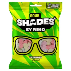 Shades By Niko Sour 150 gr. Scopri Shades By Niko Sour, le irresistibili caramelle dal gusto intenso e piacevolmente aspro, perfette per chi ama il contrasto tra dolcezza e acidità.