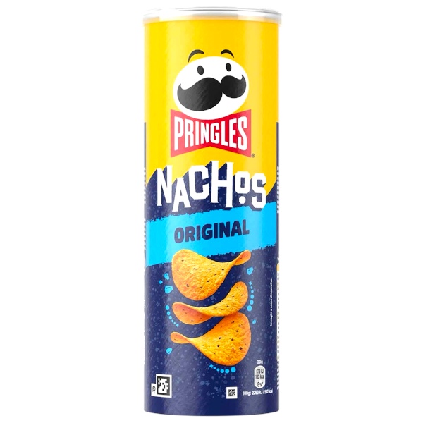 Preparati a un crunch irresistibile con le Pringles Nachos Original 150 g! 🌽 Le iconiche chips dalla forma inconfondibile incontrano il gusto del mais e la croccantezza delle tortilla chips, per uno snack sfizioso perfetto da condividere durante aperitivi, feste e serate in compagnia.