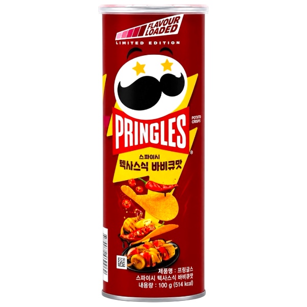pre order 🌶️ pringles spicy texas style bbq – 100 g korea in arrivo entro il 15 novembre Pringles Spicy Texas Style BBQ – 100 g Korea Le Pringles Flavour Loaded Spicy Texas Style BBQ sono patatine croccanti dal gusto barbecue texano, con una nota speziata e piccante. Questa edizione coreana Limited Edition combina il sapore affumicato tipico del barbecue con note saporite e un tocco di peperoncino.