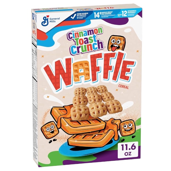 pre order cinnamon toast crunch waffle 354g in arrivo il 06 nov Cinnamon Toast Crunch Waffle porta tutto il gusto iconico della cannella e dello zucchero Cinnamon Toast Crunch in una nuova forma: piccoli waffle croccanti, arricchiti con note dolci di sciroppo d'acero. Perfetti per la colazione con il latte oppure da gustare direttamente dalla confezione come snack. Una versione originale e golosa dei celebri cereali americani General Mills.