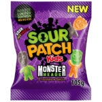 Le Sour Patch Kids Monster Heads sono caramelle gommose americane dal look mostruoso e dal gusto fruttato, caratterizzate dal classico contrasto Sour Patch: un primo tocco acidulo seguito da una dolcezza irresistibile.